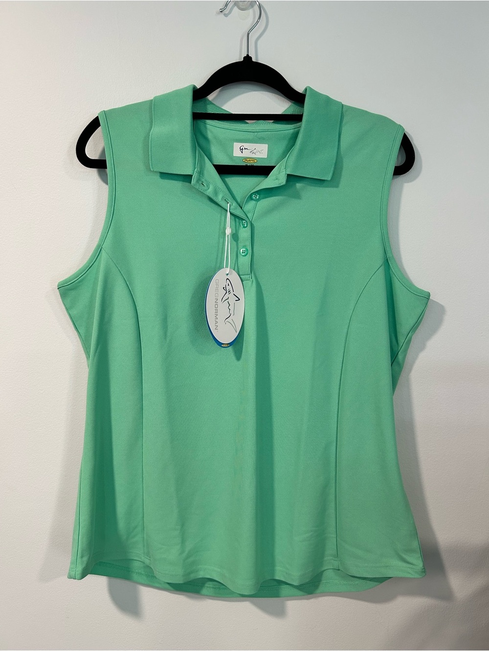 Greg Norman Pro-Series Sleeveless Polo Shirt Lime Green Size XL